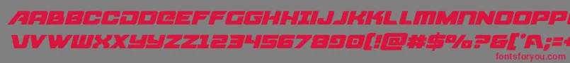 Fonte starcruiseritalic – fontes vermelhas em um fundo cinza