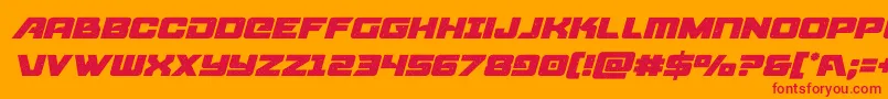 starcruiseritalic Font – Red Fonts on Orange Background