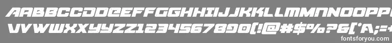 Czcionka starcruiseritalic – białe czcionki na szarym tle