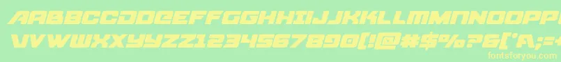 Шрифт starcruiseritalic – жёлтые шрифты на зелёном фоне