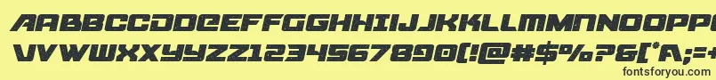 starcruisersemital Font – Black Fonts on Yellow Background