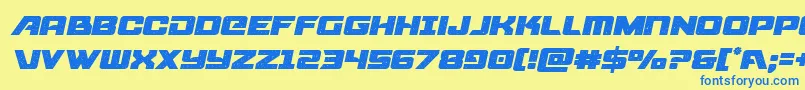 starcruisersemital Font – Blue Fonts on Yellow Background