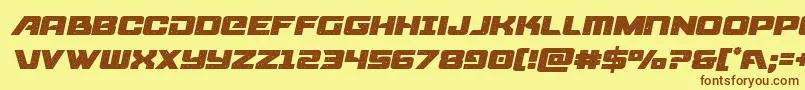 starcruisersemital Font – Brown Fonts on Yellow Background