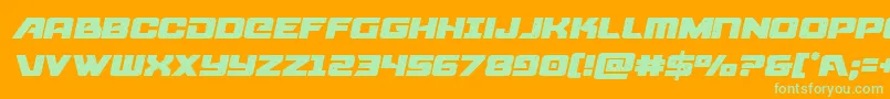 starcruisersemital Font – Green Fonts on Orange Background