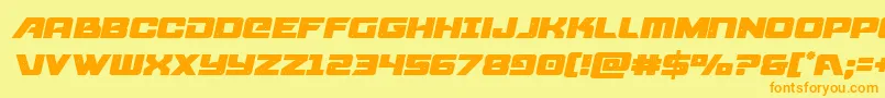 starcruisersemital Font – Orange Fonts on Yellow Background