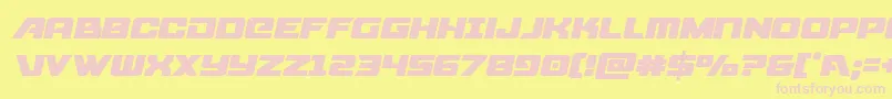 starcruisersemital Font – Pink Fonts on Yellow Background