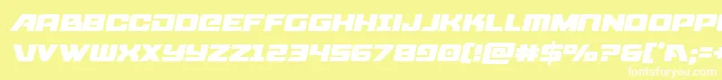 starcruisersemital Font – White Fonts on Yellow Background