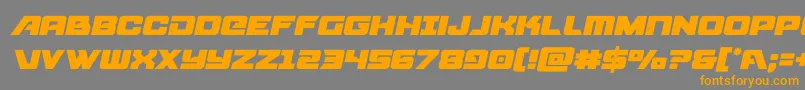 starcruisersemitalic-Schriftart – Orangefarbene Schriften auf grauem Hintergrund