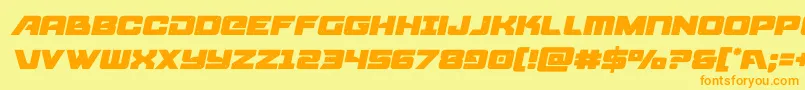 starcruisersemitalic Font – Orange Fonts on Yellow Background
