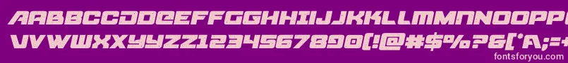 フォントstarcruisersemitalic – 紫の背景にピンクのフォント