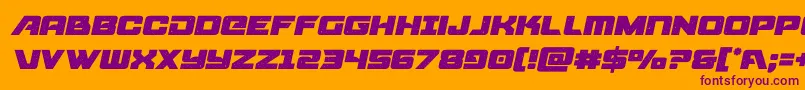 starcruisersemitalic Font – Purple Fonts on Orange Background