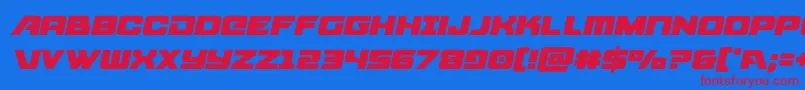 starcruisersemitalic Font – Red Fonts on Blue Background
