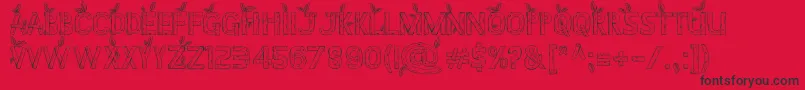 Stardew Valley ALL CAPS Font – Black Fonts on Red Background