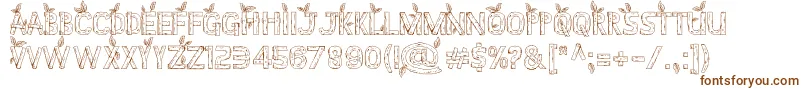 Stardew Valley ALL CAPS Font – Brown Fonts on White Background