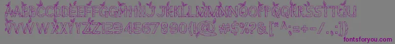 Stardew Valley ALL CAPS Font – Purple Fonts on Gray Background