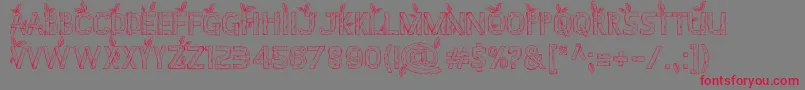 Stardew Valley ALL CAPS Font – Red Fonts on Gray Background