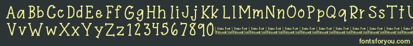 Stardom Demo Font – Yellow Fonts on Black Background