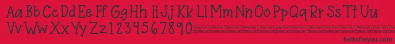 Stardom Demo Font – Black Fonts on Red Background