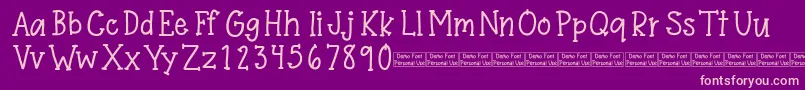 フォントStardom Demo – 紫の背景にピンクのフォント