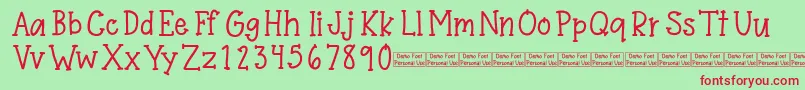 Stardom Demo Font – Red Fonts on Green Background