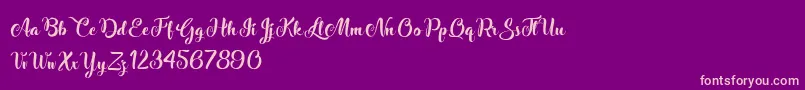 Stardust Adventure Font – Pink Fonts on Purple Background