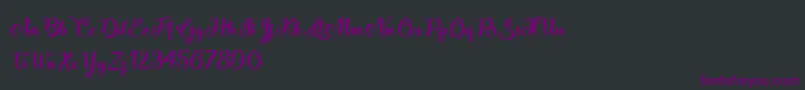 フォントStardust Adventure – 黒い背景に紫のフォント