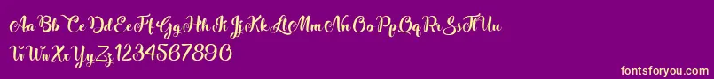 Stardust Adventure Font – Yellow Fonts on Purple Background