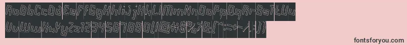 AlotOfLoveHollowInverse Font – Black Fonts on Pink Background