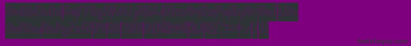 AlotOfLoveHollowInverse Font – Black Fonts on Purple Background