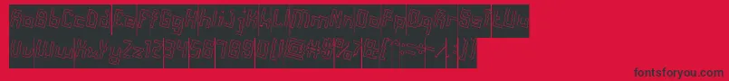 AlotOfLoveHollowInverse Font – Black Fonts on Red Background