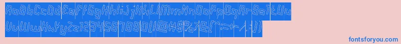 AlotOfLoveHollowInverse Font – Blue Fonts on Pink Background