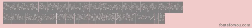 AlotOfLoveHollowInverse Font – Gray Fonts on Pink Background