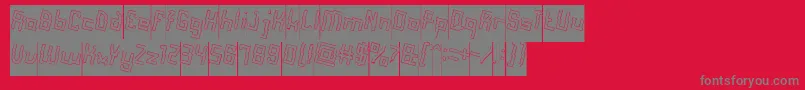 AlotOfLoveHollowInverse Font – Gray Fonts on Red Background