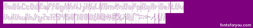 AlotOfLoveHollowInverse Font – White Fonts on Purple Background