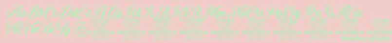 Подробнее о шрифте StarellaScript PERSONAL USE Шрифт StarellaScript PERSONAL USE – зелёные шрифты на розовом фоне