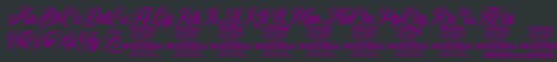 StarellaScript PERSONAL USE Font – Purple Fonts on Black Background