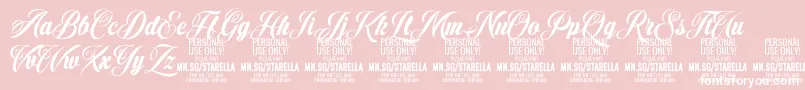 Más sobre la fuente StarellaScript PERSONAL USE fuente StarellaScript PERSONAL USE – Fuentes Blancas Sobre Fondo Rosa