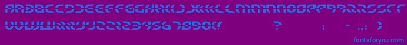 starfighter Font – Blue Fonts on Purple Background