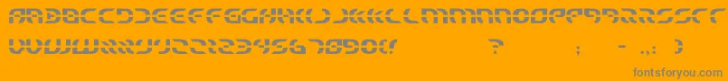 starfighter Font – Gray Fonts on Orange Background