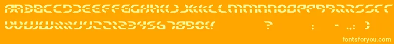 starfighter Font – Yellow Fonts on Orange Background