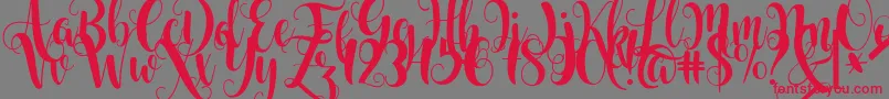 Starfish Font – Red Fonts on Gray Background