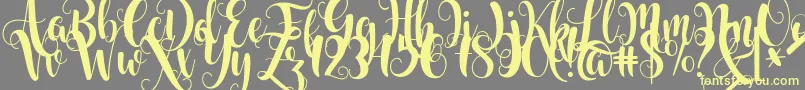 Starfish Font – Yellow Fonts on Gray Background