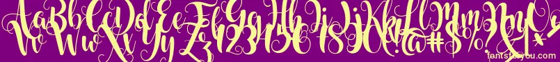 Starfish Font – Yellow Fonts on Purple Background