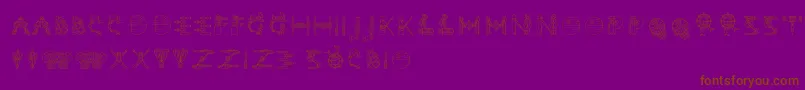 StarForceNesia Regular Font – Brown Fonts on Purple Background