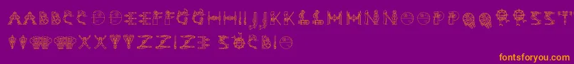 StarForceNesia Regular Font – Orange Fonts on Purple Background