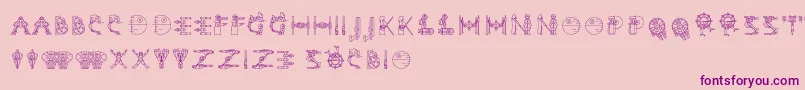 StarForceNesia Regular Font – Purple Fonts on Pink Background