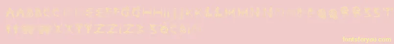 StarForceNesia Regular Font – Yellow Fonts on Pink Background