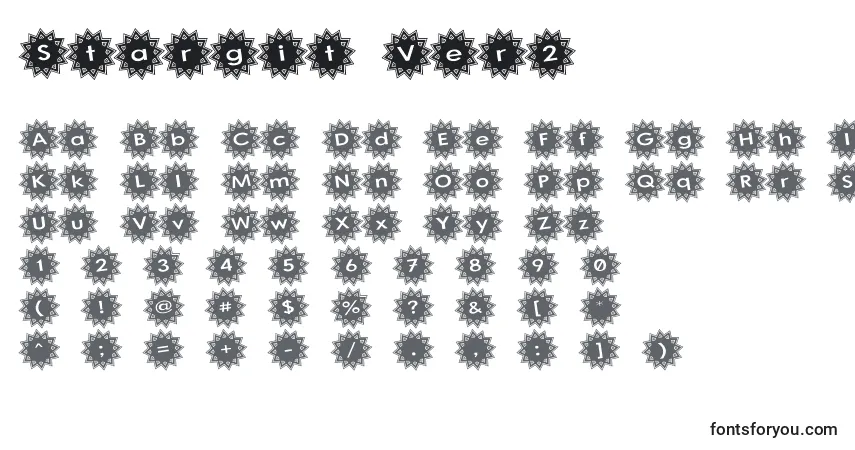 Czcionka Stargit Ver2 – alfabet, cyfry, specjalne znaki