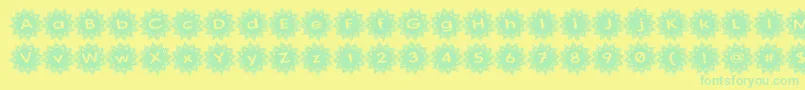 Stargit Ver2 Font – Green Fonts on Yellow Background