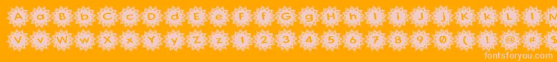 Stargit Ver2-Schriftart – Rosa Schriften auf orangefarbenem Hintergrund